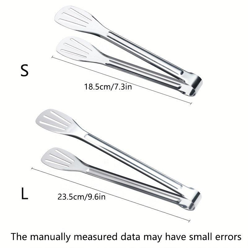 Stainless Steel Tongs for Frying BBQ Kebab Skewers Buffet Cooking Tool