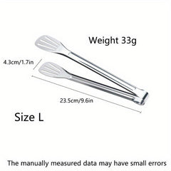 Stainless Steel Tongs for Frying BBQ Kebab Skewers Buffet Cooking Tool