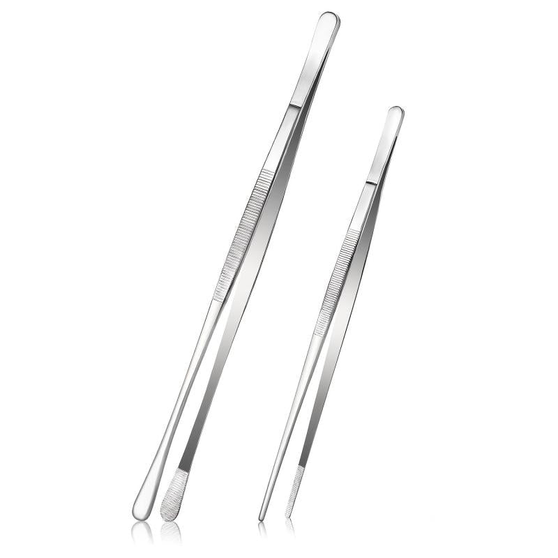 Professional Stainless Steel Tweezers for Cooking Repairing Sea Food BBQ
