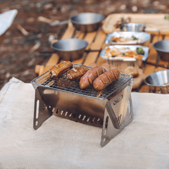 Portable Stainless Steel BBQ Grill for Camping Picnics Outdoor Cooking