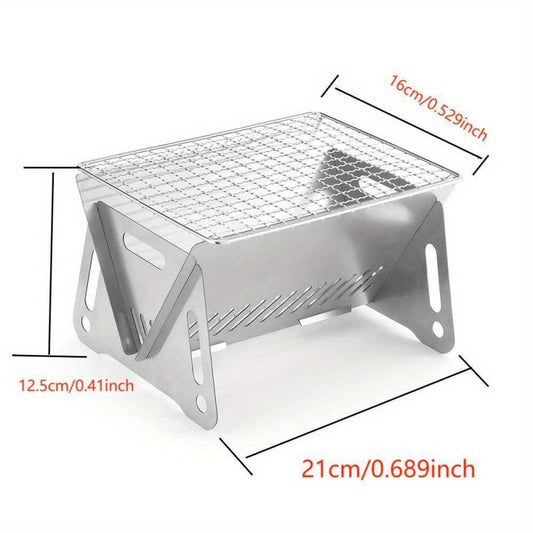 Portable Stainless Steel BBQ Grill for Camping Picnics Outdoor Cooking