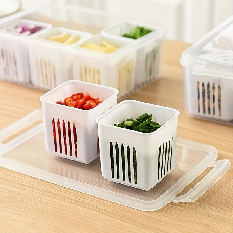 Scallion Preservation Box With Lid Compartment Box Refrigerator Preservation Box