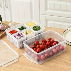 Scallion Preservation Box With Lid Compartment Box Refrigerator Preservation Box