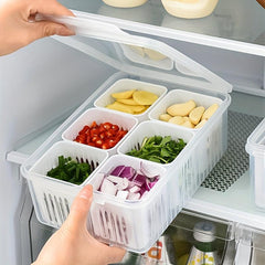 Scallion Preservation Box With Lid Compartment Box Refrigerator Preservation Box