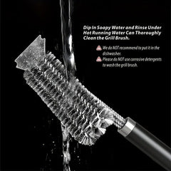 Grill Brush And Scraper BBQ Cleaner Triple Scrubber Extra Strong Wire Bristles