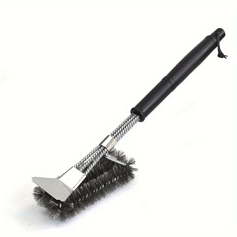 Grill Brush And Scraper BBQ Cleaner Triple Scrubber Extra Strong Wire Bristles