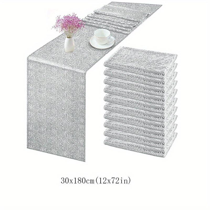 Rose Silver Sequin Table Runner Wedding Bridal Shower Christmas Decoration