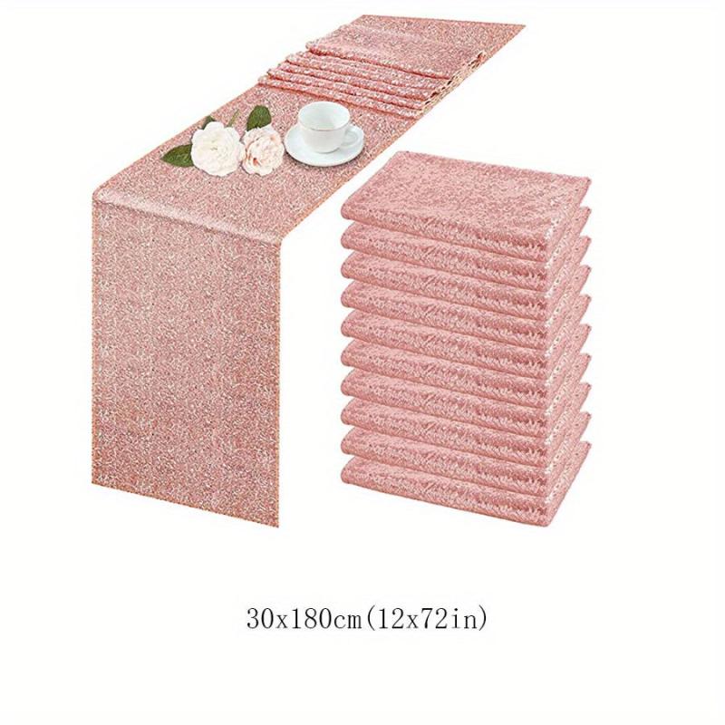 Rose Silver Sequin Table Runner Wedding Bridal Shower Christmas Decoration