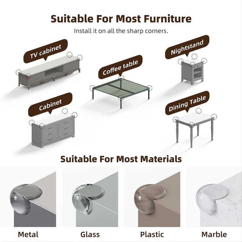 12pcs Table Corner Protector Guards Safety Furniture Corner Guard