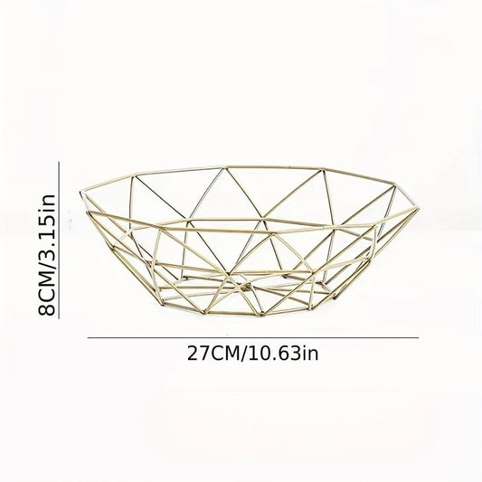Nordic Style Iron Fruit Basket for Living Room Coffee Table