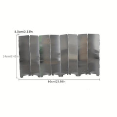 8pcs Camping BBQ Grill Head Windshield Aluminum Alloy Stove