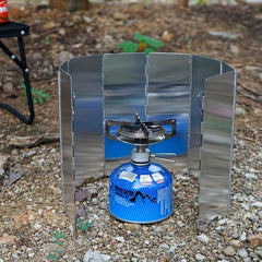 8pcs Camping BBQ Grill Head Windshield Aluminum Alloy Stove