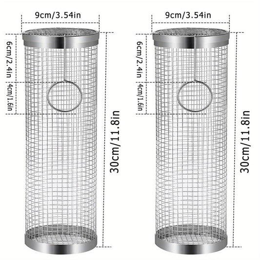 Grill Basket BBQ Stainless Steel Mesh Portable Grill Baskets