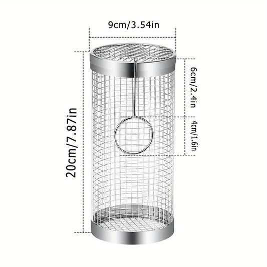 Grill Basket BBQ Stainless Steel Mesh Portable Grill Baskets