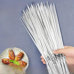 Stainless Steel Barbecue Flat Picks Skewer Hook Needle Set