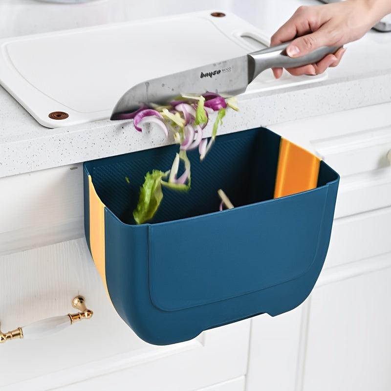 Wall-mounted Kitchen Trash Can Car Storage Bin Foldable Hanging Trash Can