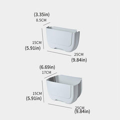 Wall-mounted Kitchen Trash Can Car Storage Bin Foldable Hanging Trash Can