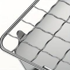 Compact Stainless Steel Charcoal Grill for Outdoor BBQs Camping Parties