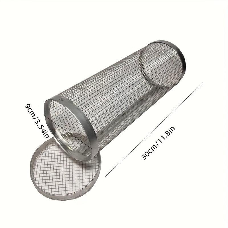 Stainless Steel BBQ Net Tube with Rotating Drum Cage