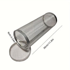 Stainless Steel BBQ Net Tube with Rotating Drum Cage