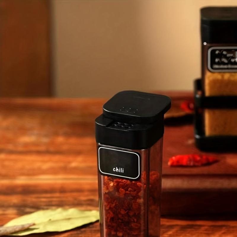 4 Piece BBQ Spice Bottle Set - Outdoor BBQ Storage