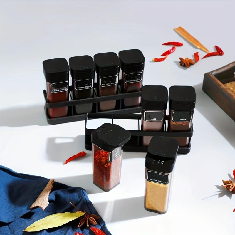 4 Piece BBQ Spice Bottle Set - Outdoor BBQ Storage