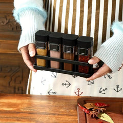 4 Piece BBQ Spice Bottle Set - Outdoor BBQ Storage