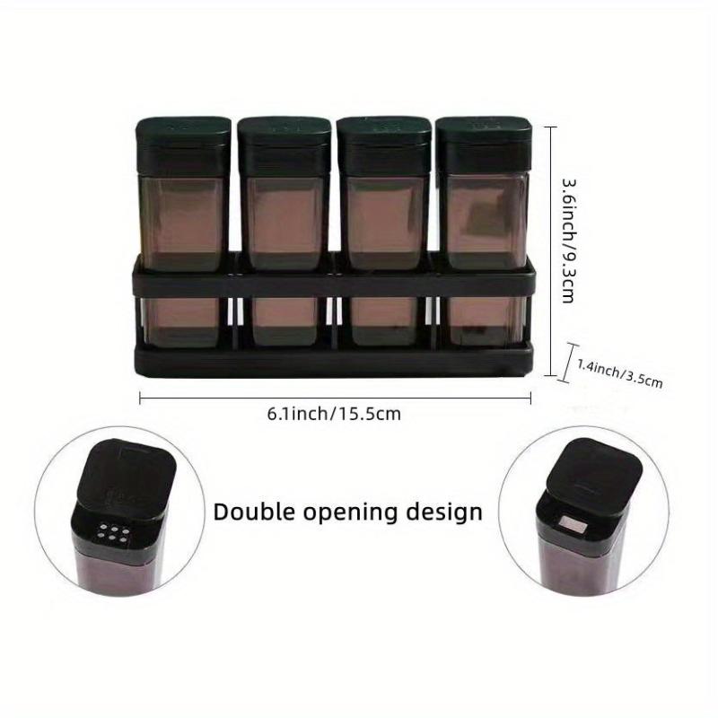 4 Piece BBQ Spice Bottle Set - Outdoor BBQ Storage