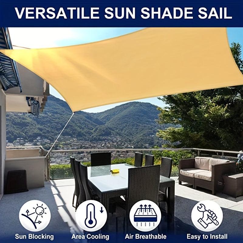 Rectangle Sun Sail Shade 2x4m Breathable Sunscreen Net for Outdoor Activities