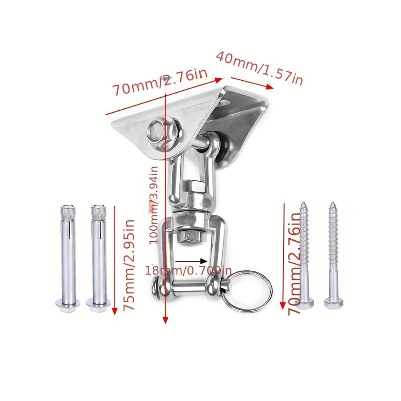 Heavy Duty Swing Hangers 360 Rotatable Suspension Hooks for Playground Porch