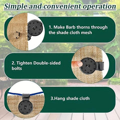 20pcs Sunshade Clips Plastic Grommet Film Shading Net Installation