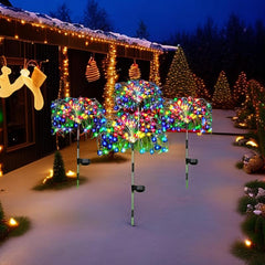 Solar Fireworks Lights Outdoor String 240LED 8 Modes Decorative Christmas Lights