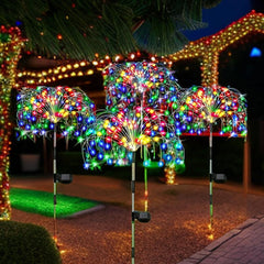 Solar Fireworks Lights Outdoor String 240LED 8 Modes Decorative Christmas Lights