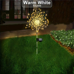 Solar Fireworks Lights Outdoor String 240LED 8 Modes Decorative Christmas Lights