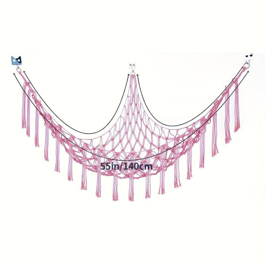 Animal Hammock Toy Organizer for Kids Room - Stuffed Animal Holder Net