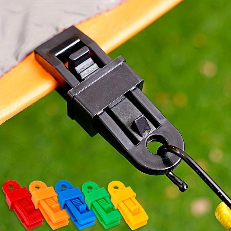 12pcs Awning Clamp Set Tent Snaps Hangers Camping Clips Tent Tighten Lock Grip