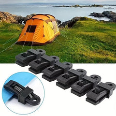 12pcs Awning Clamp Set Tent Snaps Hangers Camping Clips Tent Tighten Lock Grip