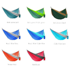 Portable Double Camping Hammock with Tree Straps