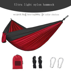 Portable Double Camping Hammock with Tree Straps