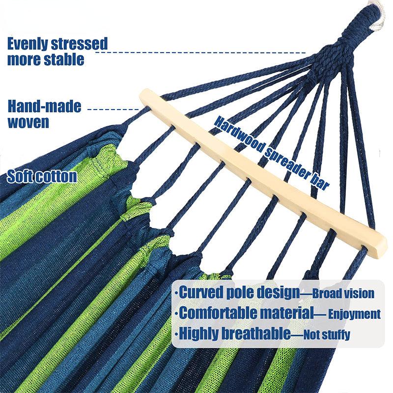 Outdoor Canvas Camping Hammock Upgraded Thickened Hammock 240