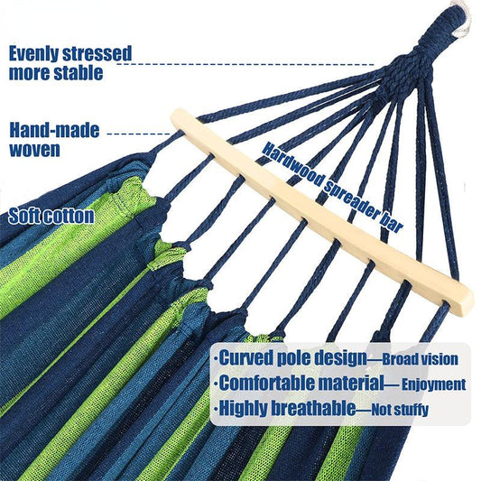 Outdoor Canvas Camping Hammock Upgraded Thickened Hammock 240