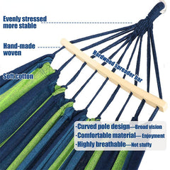 Outdoor Canvas Camping Hammock Upgraded Thickened Hammock 240