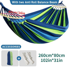 Outdoor Canvas Camping Hammock Upgraded Thickened Hammock 240