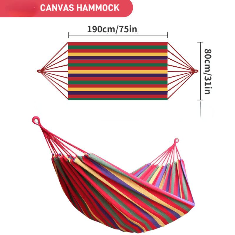 Outdoor Canvas Camping Hammock Upgraded Thickened Hammock 240