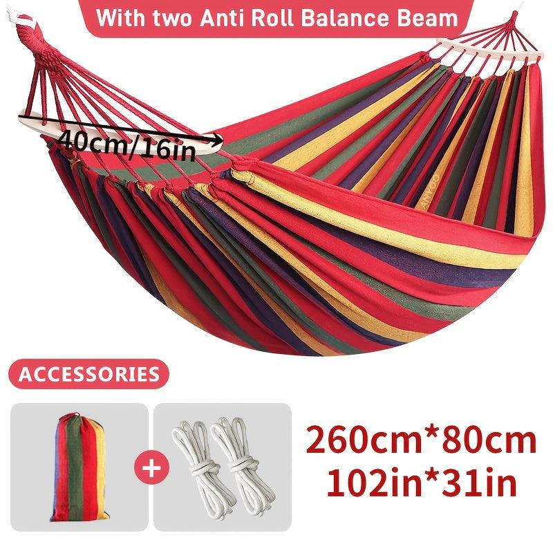 Outdoor Canvas Camping Hammock Upgraded Thickened Hammock 240