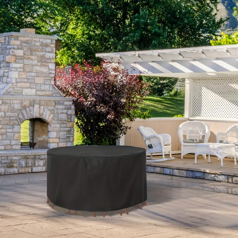 Waterproof Round Patio Furniture Cover Set UV Resistant