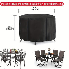 Waterproof Round Patio Furniture Cover Set UV Resistant