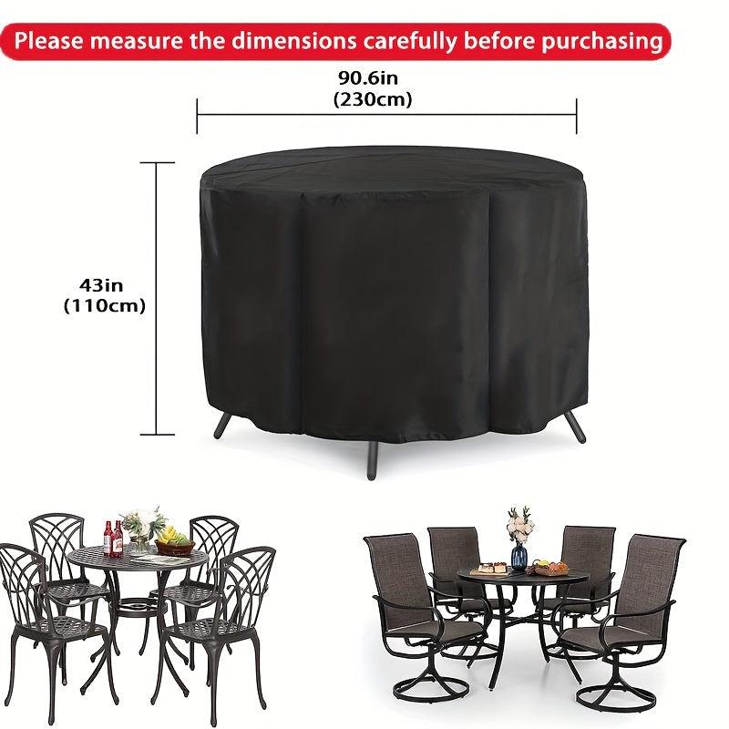 Waterproof Round Patio Furniture Cover Set UV Resistant