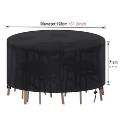Waterproof Round Patio Furniture Set Cover for Table & 4 Chairs