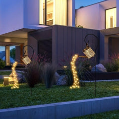 Solar Watering Can Light Garden Decorations Outdoor Waterproof Shower Lights